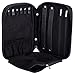 WODISON Zipper Carry-on Travel Jewelry Case Organizer with Removable Pouch Black