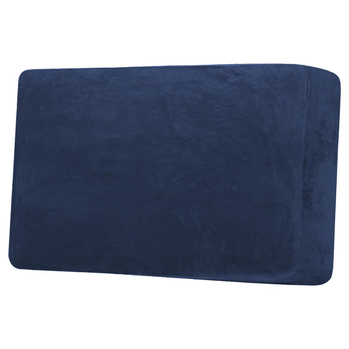 Photo 1 of H.VERSAILTEX Velvet Stretch Individual Couch Cushion Cover Plush Slipcover for Loveseat Sofa Furniture Protector Seat Cover (1 Piece Loveseat Cushion Cover, Navy)