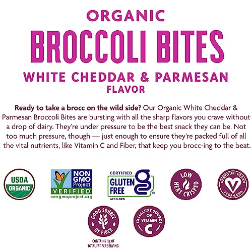 Rhythm Superfoods Crunchy Broccoli Bites, White Cheddar & Parmesan