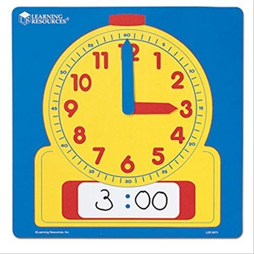 Learning Resources Write-On/Wipe Off Demo Clock, Model: LER0573, Toys & Gaems