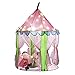 EocuSun Girls Princess Castle Play Tents with Glow in The Dark Stars, Kids Pink Play Tent House with Lights and Carrying Case for Indoor and Outdoor Use