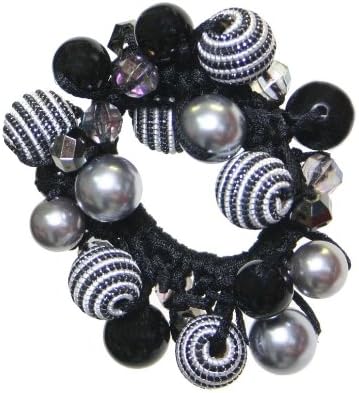 Caravan Faceted Ab And Colored Beads Plus Threaded Beads Enhance This Elastic Pony