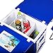 Giantex Multi Function Rolling Cooler Picnic Camping Outdoor w/Table & 2 Chairs Blue