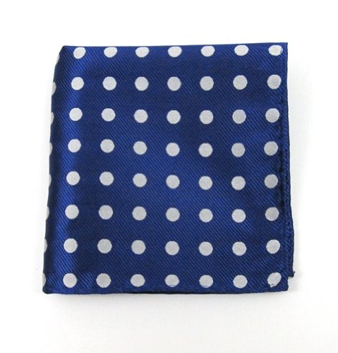 THE TIE BAR 100% WOVEN SILK PIVOT DOT ROYAL BLUE POCKET SQUARE