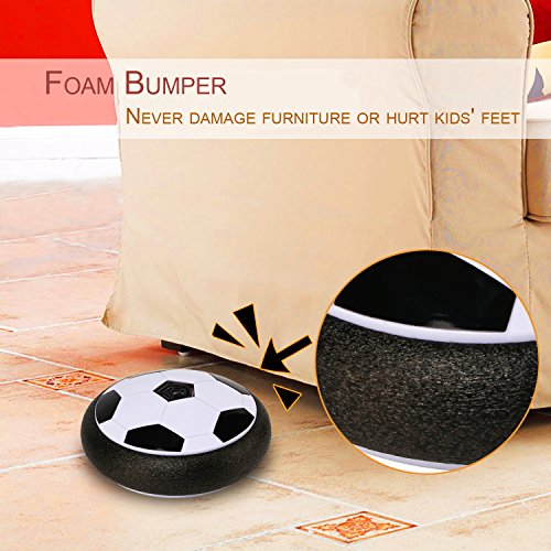 ColorGo Hover Soccer Ball Air Power Floating Football Disk with LED Lights Indoor and Outdoor Toys for Boys and Adults
