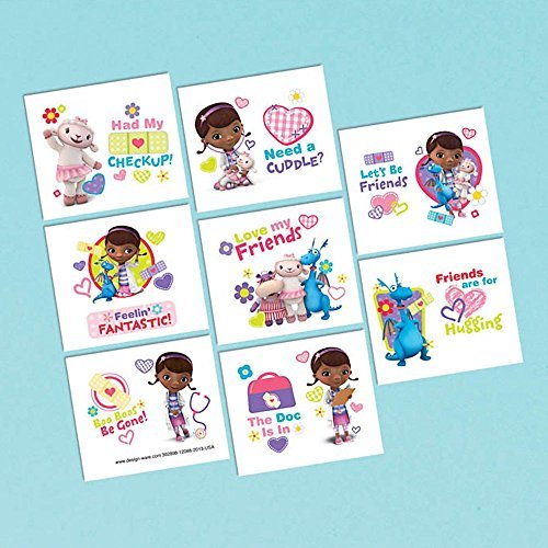 Doc McStuffins Tattoo Favors (16 Pack) - Party Supplies