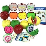 Skoolzy Counting Toddler Games - STEM Apple Factory Learning Toys for 3 Year olds to Ages 6 - Fine Motor Skills Color Sorting Montessori Toys for Toddlers Gifts- Educational Materials Activities
