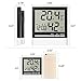 EIVOTOR Temperature Hygrometer, Indoor Thermometers Humidity Monitor with LCD Display, Home Digital Dual Wall Alarm Clock with Day, Date - Battery Included