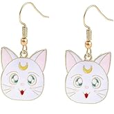 Anime Cat Moon Earrings Cute Pet Dangle Earrings for Women