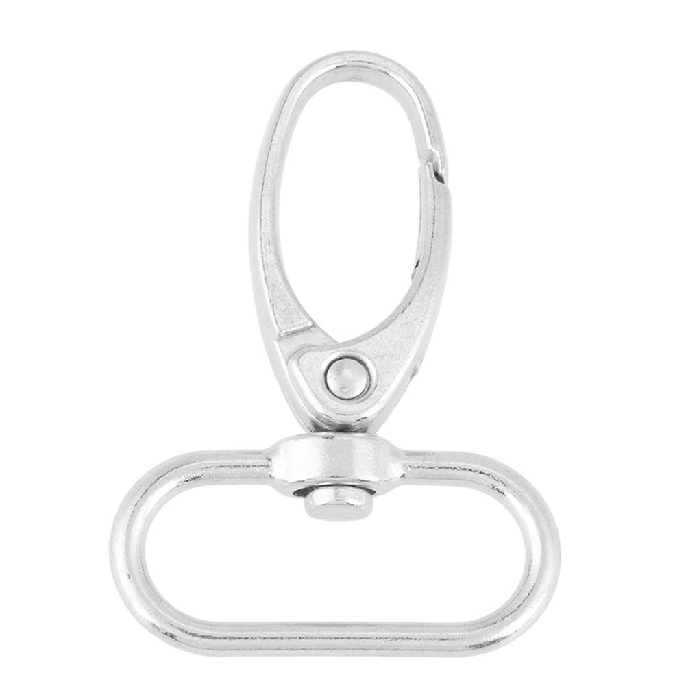 20Pcs Swivel Keyrings Clasps, Zinc Alloy Keyrings Clasps Trigger Clips with D Ring, Key Ring Hooks Fit for Jewellery Crafts Lanyard Clips Key Rings Puppy Chains(25mm)