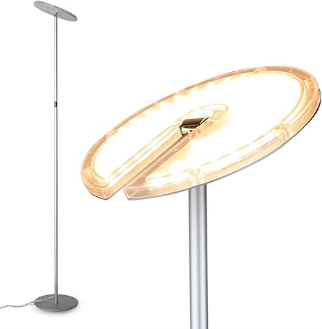 O Bright Dimmable Led Torchiere Floor Lamp 270 Tilt Head 3000
