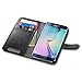 Spigen Wallet S Galaxy S6 Edge Case with Foldable Cover and Kickstand Feature for Galaxy S6 Edge 2015 - Black