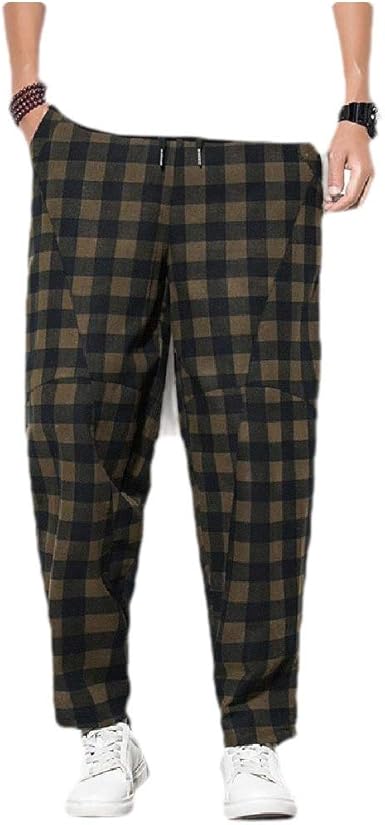 plus size checkered pants