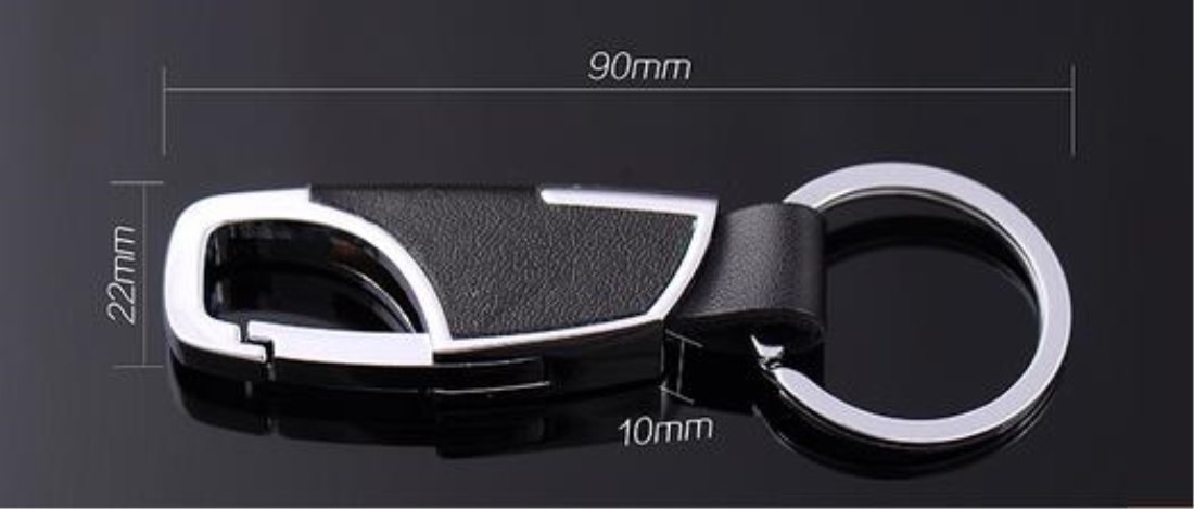 Reenfaya Key Chain with Leather Heavy Duty for Men and Women,Upscale Car Keychain Key Ring Key Holder-2 Pack(Black/Brown) (RF01)