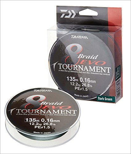 Daiwa Tournament 8 Braid Evo 300m Vert Foncé – Ligne De Pêche Tressée