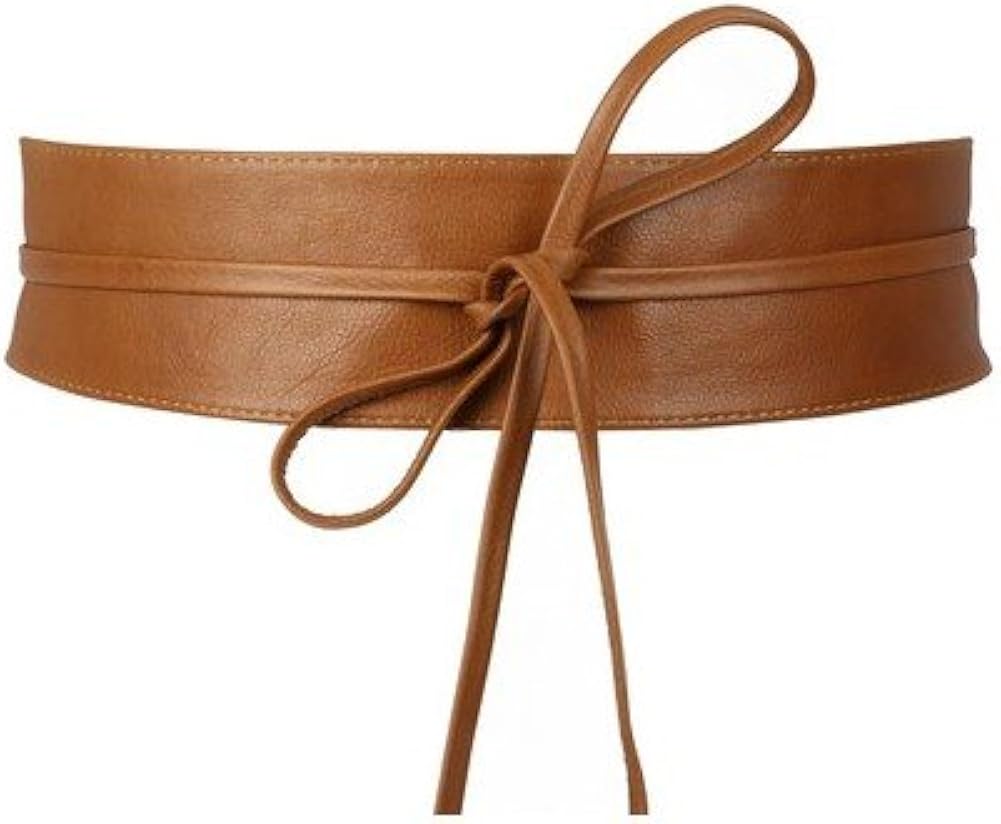 ceinture daim camel femme