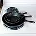 Sunnydaze Cast Iron Skillet 3-Piece Set, Heavy Duty Pre-Seasoned Frying Pansthumb 4