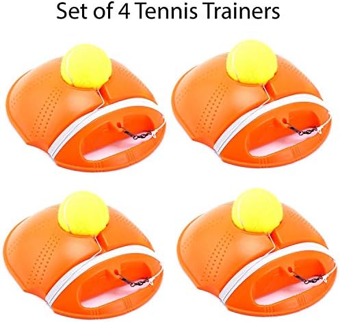 Tennis Trainer Power Base Rebound Ball Baseboard | Practice Self Training Tennois Aid Tool The Solo Powerbase Equipment Practice Balls Train Trainet Exercise TRN Tennies Rebounder Kids