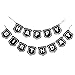 Mudder Happy Birthday Banner Black Bunting Flag for 21st 30th 40th 50th 60th 70th for Birthday Party Decoration