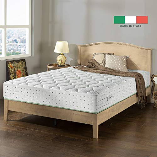 Zinus Italian Made 12 Inch Olive Oil Pocket Spring Hybrid Mattress