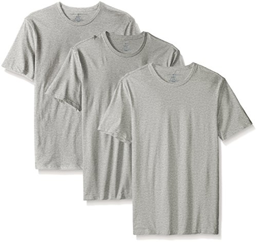 Tommy Hilfiger Men's Undershirts 3 Pack Cotton Classics Crew Neck T-Shirt, Grey/Multi, Small