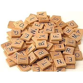 1000 Scrabble Tiles - NEW Scrabble Letters - Wood Pieces - 10 Complete Sets - Great for Crafts, Pendants, Spelling by Fuhaieec