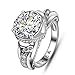 EVBEA CZ Skull Engagement Ring for Women Gothic Aphrodite Simulated Diamond Ring(341,7)