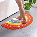 ZaH Rainbow Semi-Circle Mat for Front Door Bath