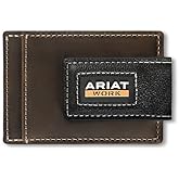 ARIAT Work Mens Money Clip Leather Patch Brown A3400302