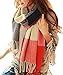 Women's Fashion Long Shawl Big Grid Winter Warm Lattice Large Scarf (Red)