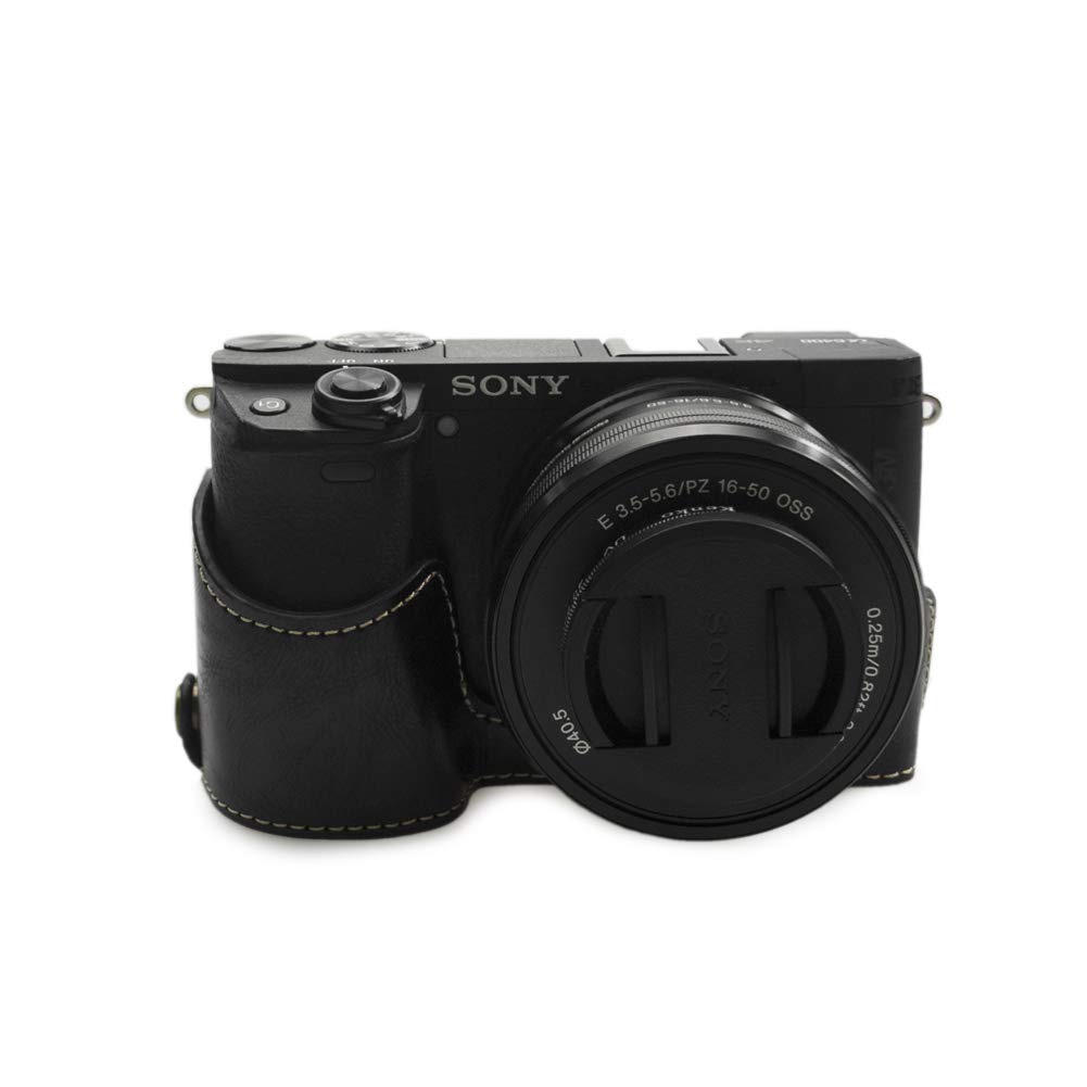 kinokoo Bottom Protective Case for SONY A6400 A6100 A6300 A6000 Camera Cover Hand Grip Case, Sony Alpha 6100/ILCE-6100 Case (black)