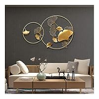Yaohai Modern Wrought Iron Ginkgo Leaf Wall Hanging Crafts Decoration Home Livingroom Sofa Background Wall Sticker Metal Mural Ornament
