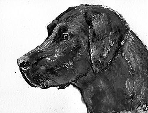 Amazoncom Black Labrador Art Print Lab Owner Gift Lab