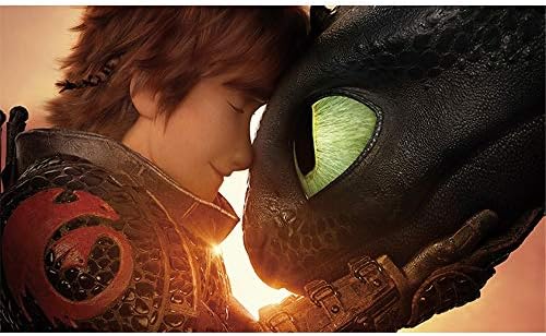 Wall Sticker How to Train Your Dragon Boy's Bedroom Waterproof Poster Wall Sticker-100 X 60Cm (39 X 24 Inches) Easy to Paste,D