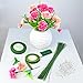 5 Packs Floral Arrangement Tool Kit, 2 Rolls Floriculture Paper Tapes 26 Gauge Floral Wire 100 Pcs 16 inch Floral Stem Wire & 100 Pcs Ball Head Pins for Bouquet Stem Wrap Florist