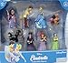 Disney CINDERELLA Set of 8 Figures ~ Featuring Princess Cinderella, Prince Charming, Fairy Godmother, Lady Tremaine, Anastasia, Drizella, Jaq, Suzy, Pearla and Lucifer, Playset Figures Range From 1 to 4 Tall