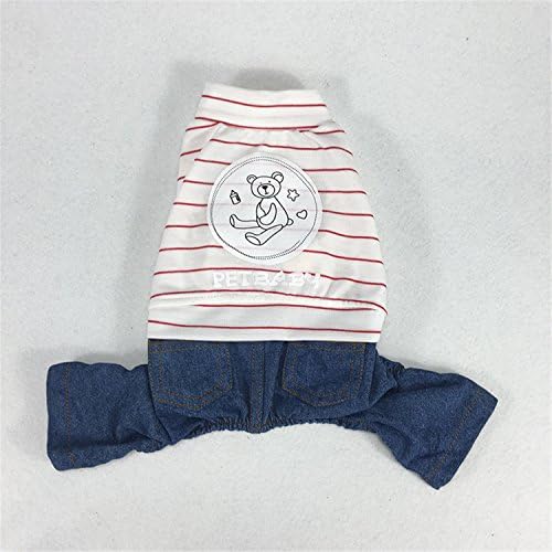 spyman Fashion T-Shirt Small Womens Goods For Pets Summer Striped Roupas Jackets Womens Clothes For Womenss Puppy Mascotas Vetements summer white XL