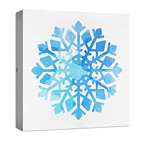 Canvas Wall Art for Living Room,Bedroom Home Artwork Paintings Snowflake Ready to Hang - 12x12 inches