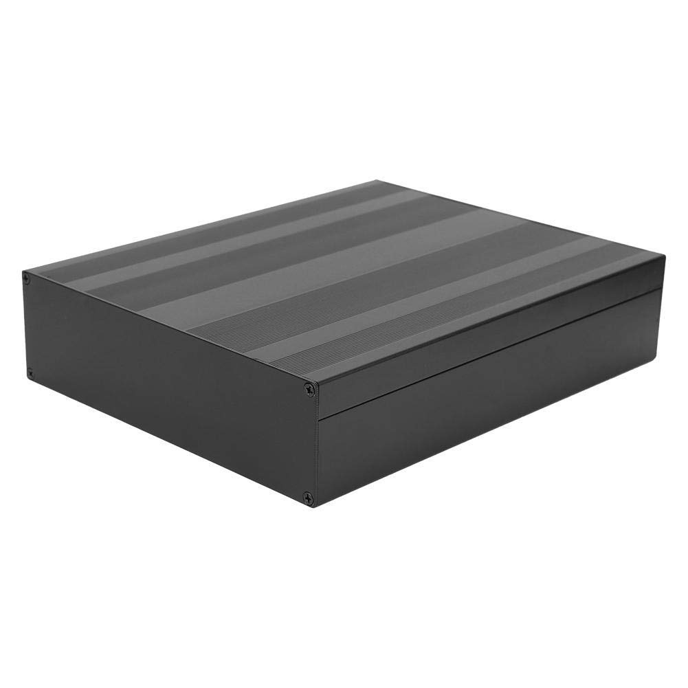 Aluminum Project Box Enclosure Case Matte Black Split Type DIY Electronic 50x178x220mm Thickness 1.25-1.5mm