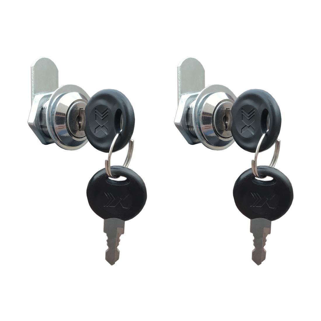 Photo 1 of VictorsHome Cam Lock for Cabinet Drawer - 5/8 Inch (16mm) Cylinder Length, Fits for 3/8 Inch Max. Panel Thickness, Chrome Finish, Keyed Alike, 2 Pack
