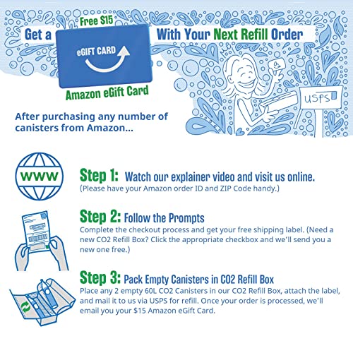 Soda Sense EcoFriendly 60L CO2 Carbonator, Plus 15 Gift