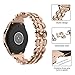TOYOUTHS Compatible with Samsung Galaxy Watch 7/FE/6/5/4 40mm 44mm Bands, 20mm Metal Strap for Galaxy Watch 6 Classic 43mm 47mm/Watch 5 Pro 45mm/Watch 4 Classic/Watch 3 41mm/Active 2, Copper Gold