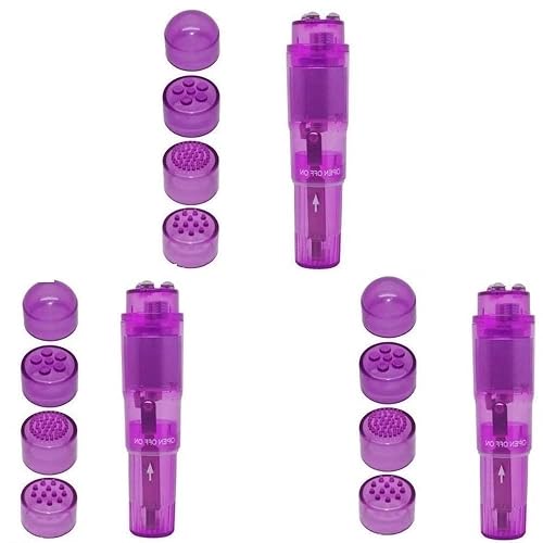 Finever Small Mini Vibrating Massager for Woman Handheld Portable Tool for Women with 4 Heads Pocket Pen for Face, Neck, Head,Back and Shoulder (3Pack Purple) in Kenya | Whizz Back Massagers Finever Small Mini Vibrating Massager for Woman Handheld Portable Tool for Women with 4 Heads Pocket Pen for Face, Neck, Head,Back and Shoulder (3Pack Purple) in Kenya | Whizz Back Massagers