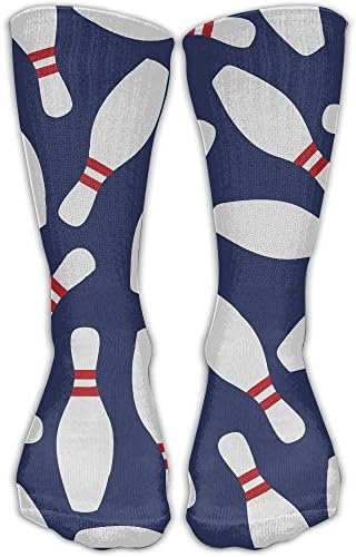 GoKJ Men's Women's Bowling Skittle 30Cm Casual Soft Fabric Fashion Sport Long Socks