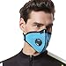Infityle Dustproof  Masks - Activated Carbon Dust Mask with Extra Filter Cotton Sheet and Valves for Pollution,Anti Pollen Allergy, PM2.5, Running, Cycling,Woodworking,Outdoor Activities（Black+Blue）