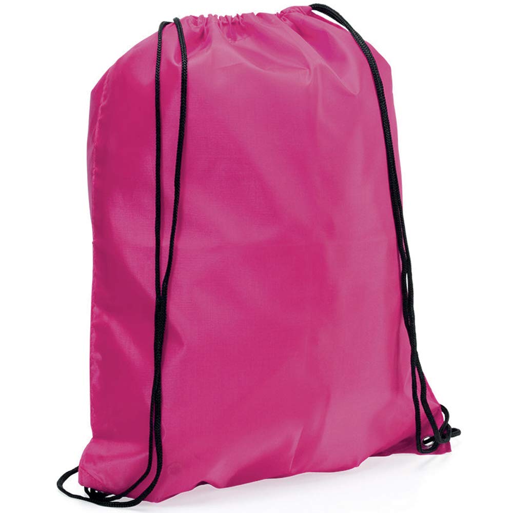 eBuyGB Unisex Children's Nylon Drawstring Rucksack Bags (Fuchsia)
