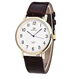 Womens Watches on Sale Clearance COOKI Women's Ladies Teen Girls Fashion Dress Wrist Quartz Watch with Leather Band Unique Casual Analog Quartz Watches Classic Wristwatch X34