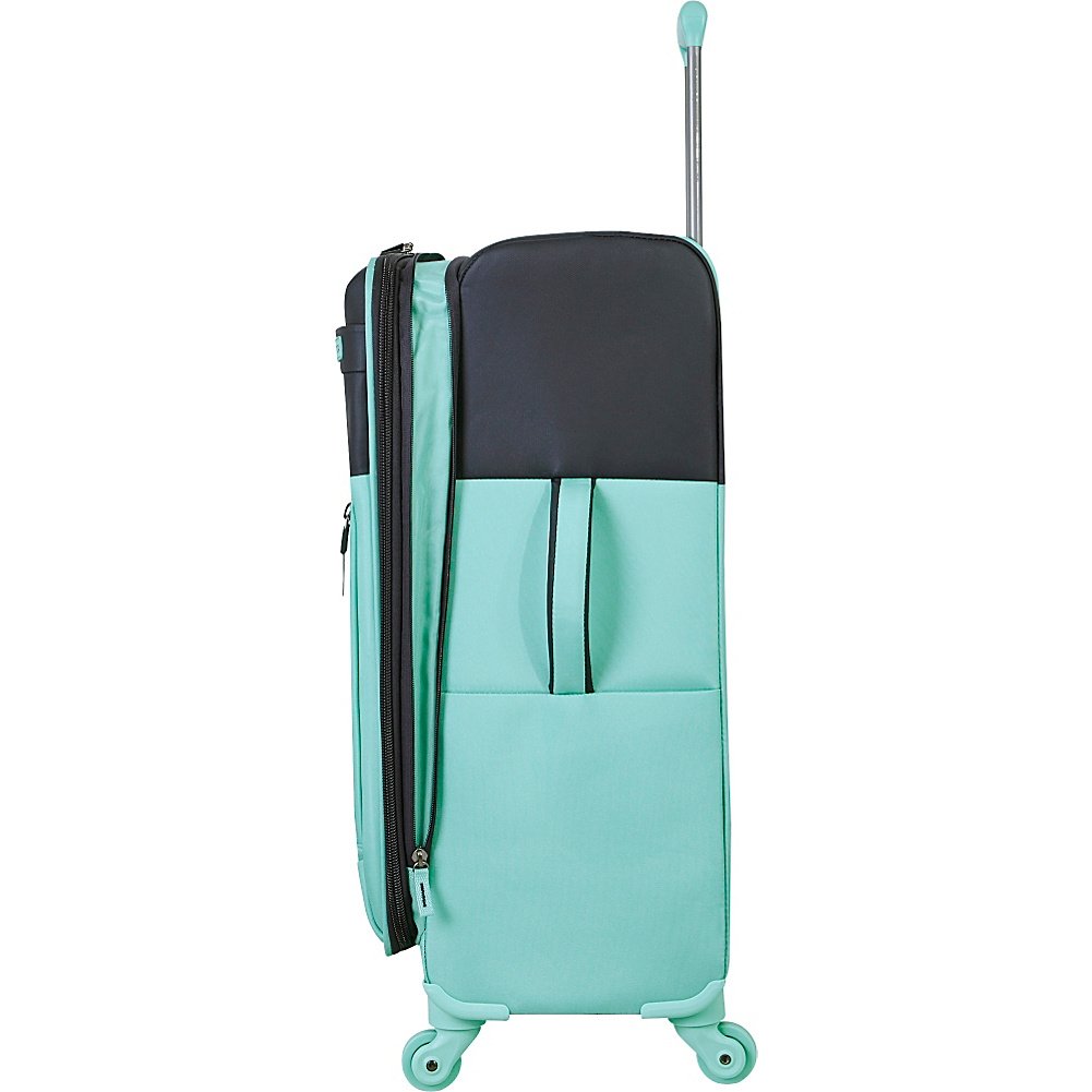 Nautica 19" Expandable Carry On Spinner Luggage, Light Grey/Navy, One