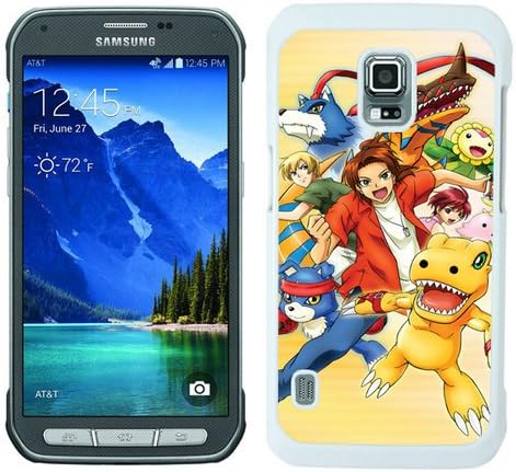Digimon Savers Muzic World White Shell Phone Case for Samsung Galaxy S5 Active,Beautiful Cover