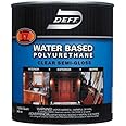 1 qt Deft DFT258 Clear Water Based Polyurethane Water-Based Interior/Exterior Polyurethane Semi-Gloss